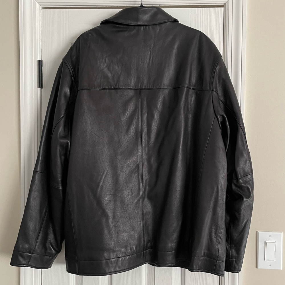 Claiborne Black Leather Jacket - Picture 2 of 7